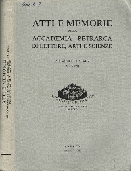 Atti e Memorie della Accademia Petrarca di Lettere, Arti e …