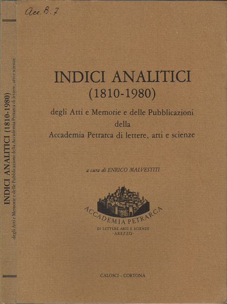 Indici Analitici (1810-1980)