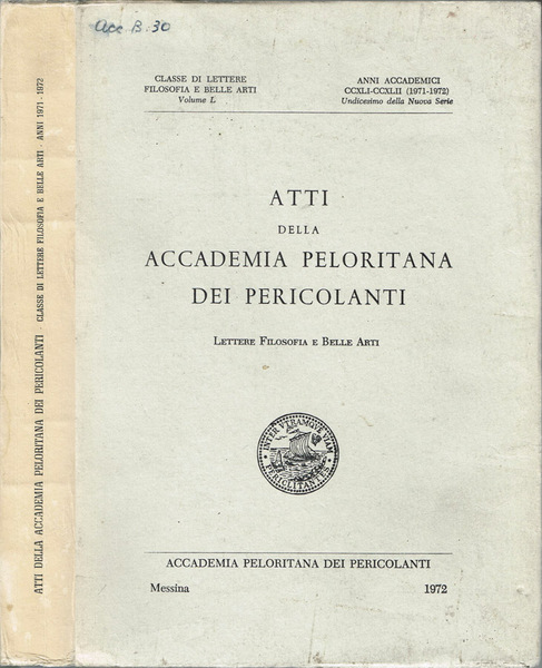 Atti della Accademia Peloritana dei Pericolanti