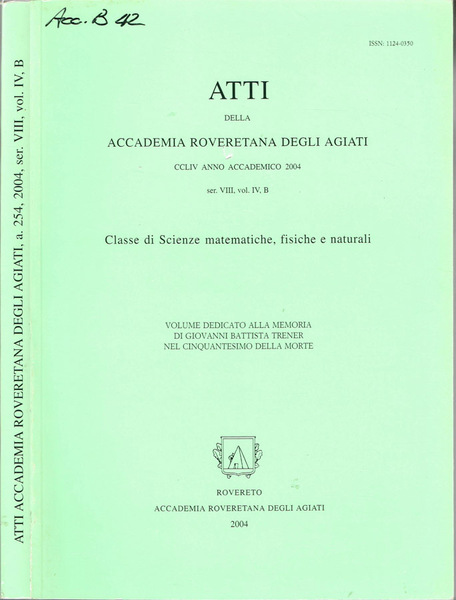 Atti della Accademia Roveretana degli Agiati