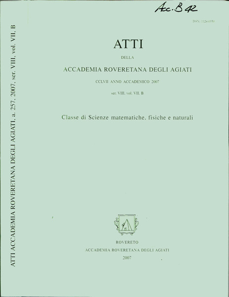Atti della Accademia Roveretana degli Agiati
