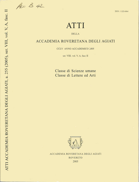 Atti della Accademia Roveretana degli Agiati