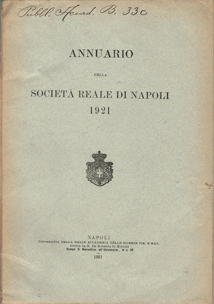 Annuario della Società Reale di Napoli