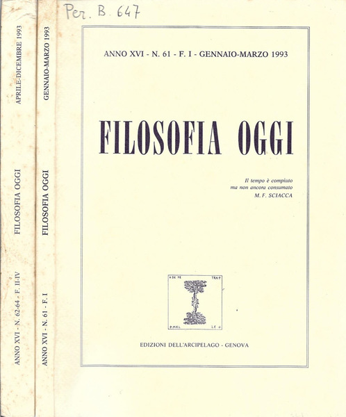 Filosofia oggi