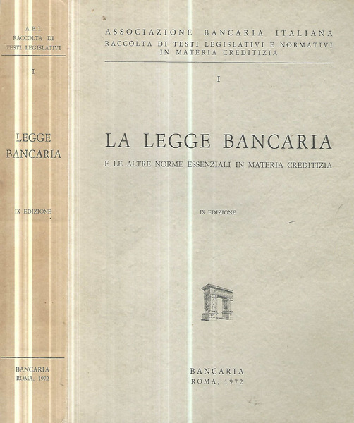 La legge bancaria e le altre norme essenziali in materia …