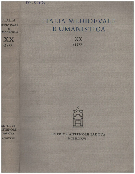 Italia mediovale e umanistica XX