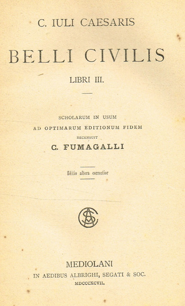 BELLI CIVILIS LIBRI III