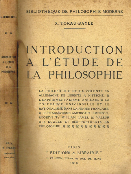 Introduction a l'étude de la philosophie