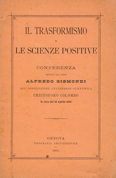 Il trasformismo e le scienze positive