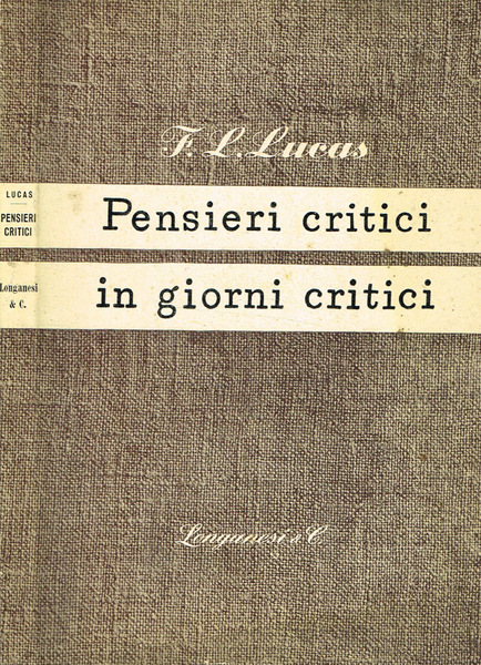 Pensieri critici in giorni critici