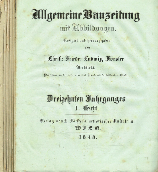 Allgemeine Bauzeitung, 1848, da n.I a XII