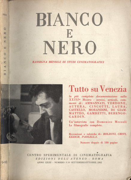 Bianco e Nero Anno XXIII nn. 9 - 10 Settembre …