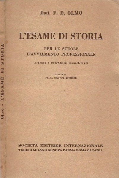 L'esame di storia per le scuole d'avviamento professionale