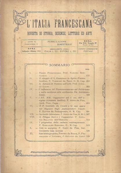 L'Italia Francescana