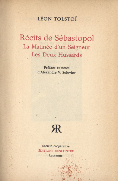 Rècits de Sèbastopol