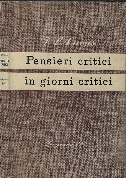 Pensieri critici in giorni critici