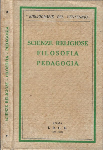 Scienze religiose filosofia pedagogia