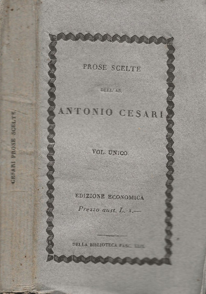 Prose scelte. Volume unico