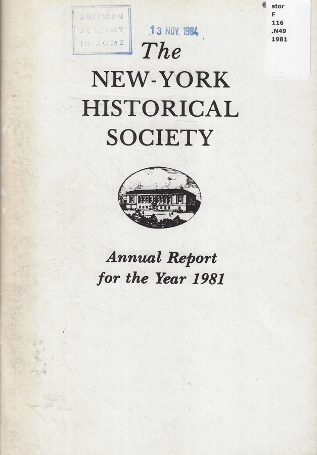 Annual Report of The New-York Historical Society for the year …