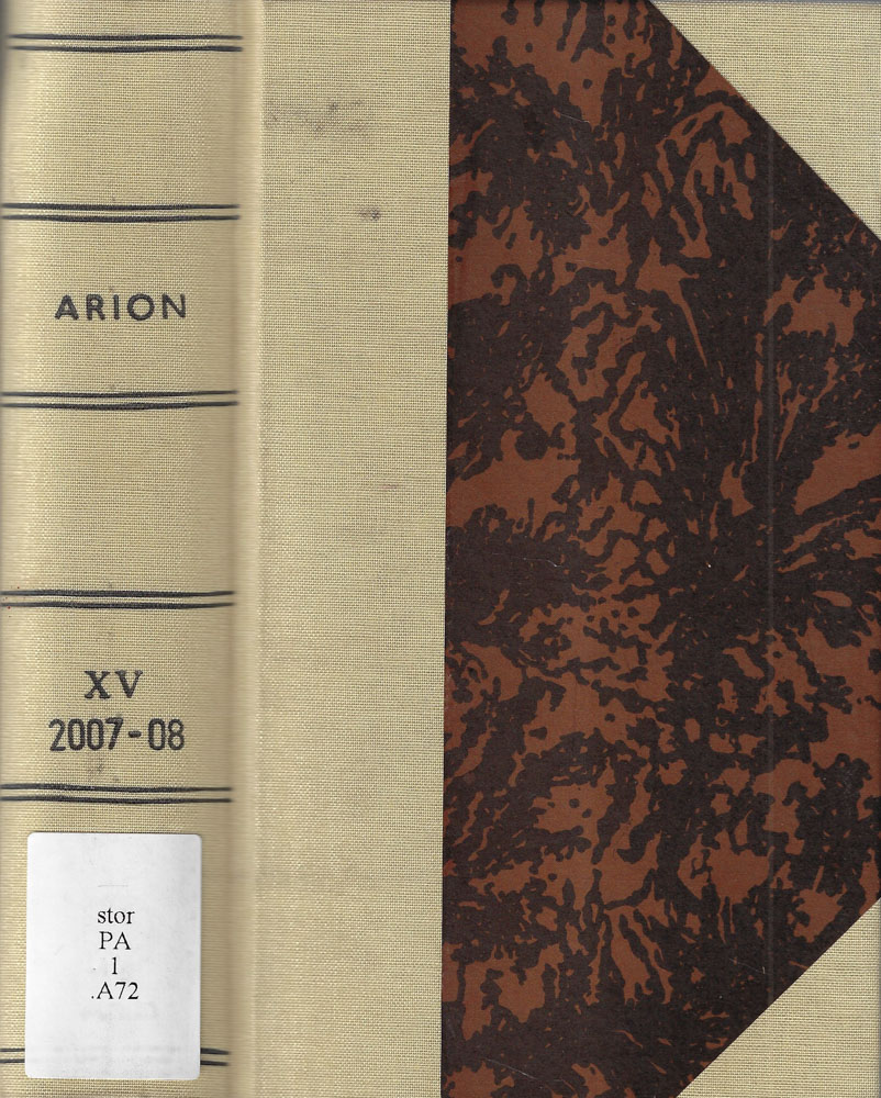 Arion Vol. 15 2007-2008