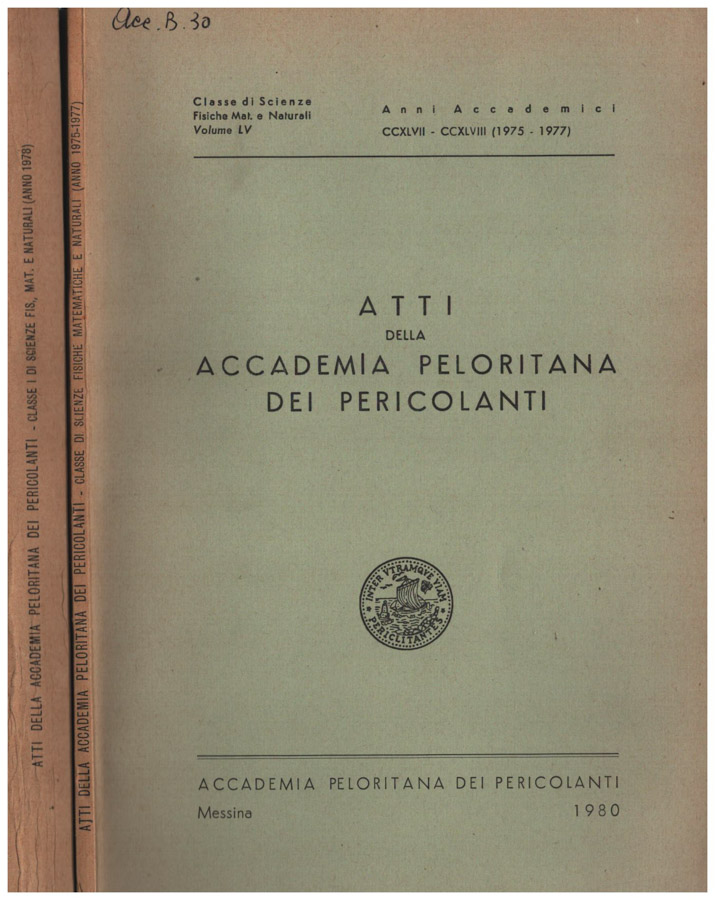 Atti della Accademia Peloritana dei Pericolanti vol. LV- LVI