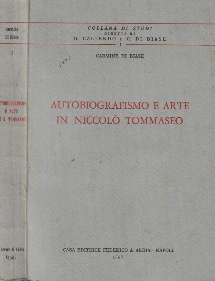 Autobiografismo e arte in Niccolò Tommaseo (Autografo)