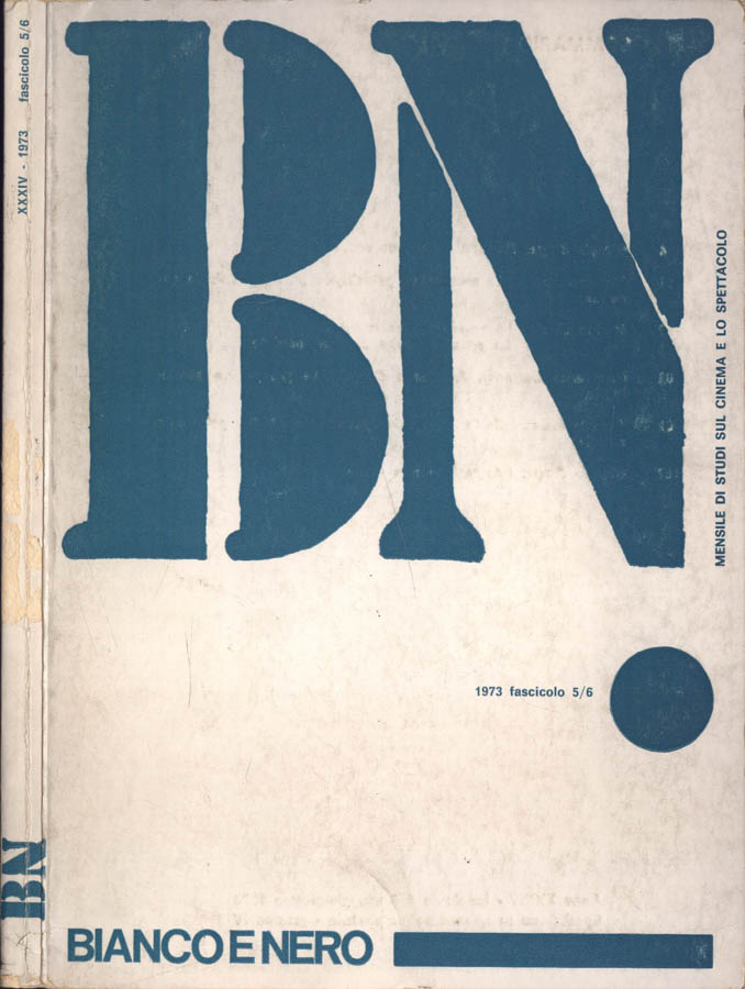 BN Bianco e Nero Anno XXXIV nn. 5 - 6