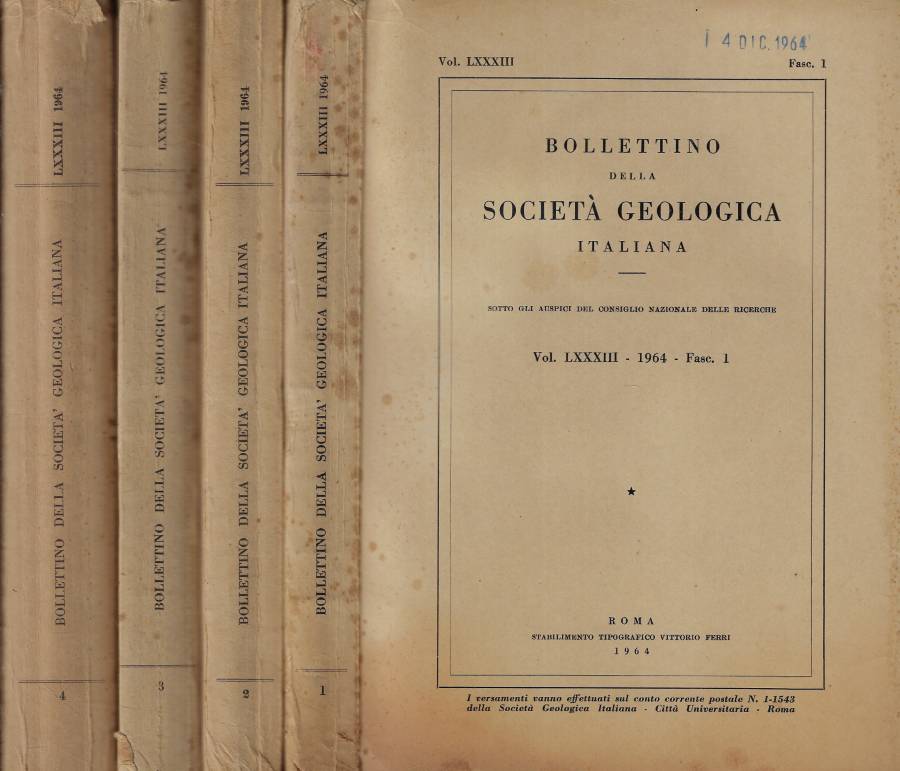 Bollettino della Società Geologica Italiana Anno 1964