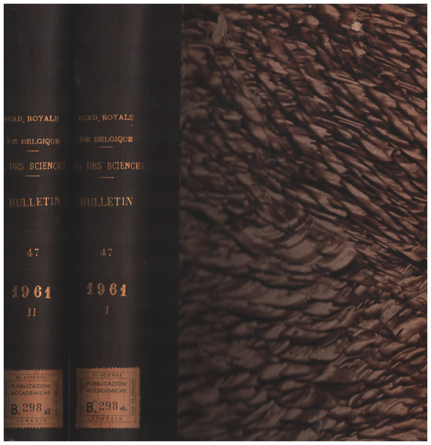 Bulletin de la classe des Sciences. Tome XLVII - 1961