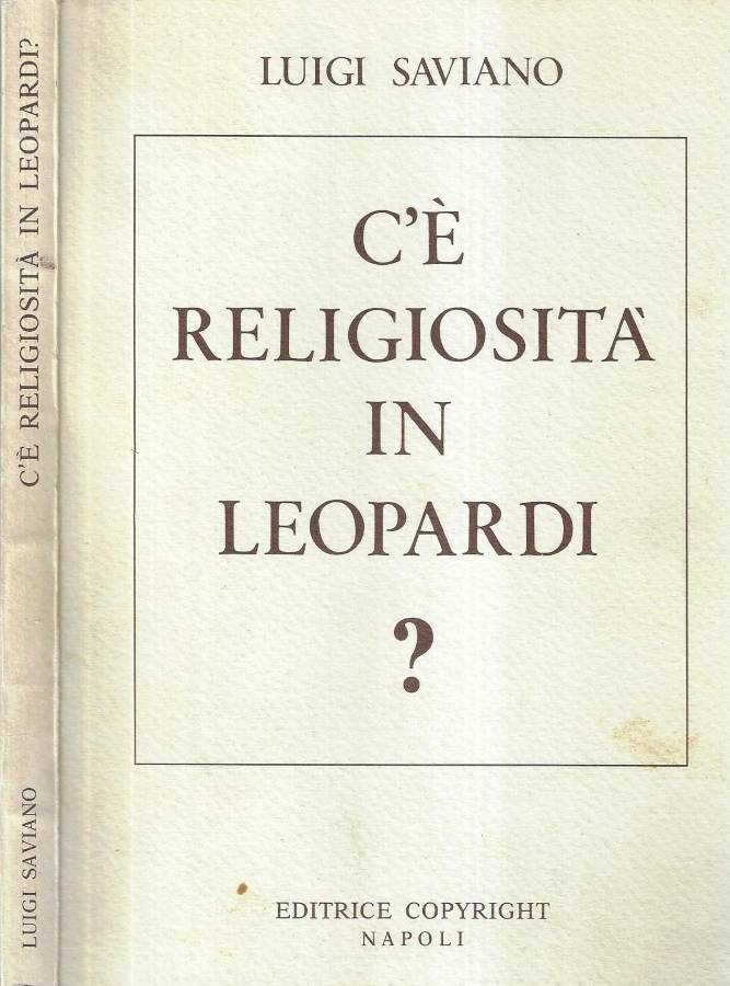 C'è religiosità in Leopardi?