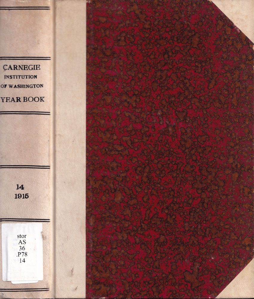 Carnegie Institution of Washington, volume 14, 1915