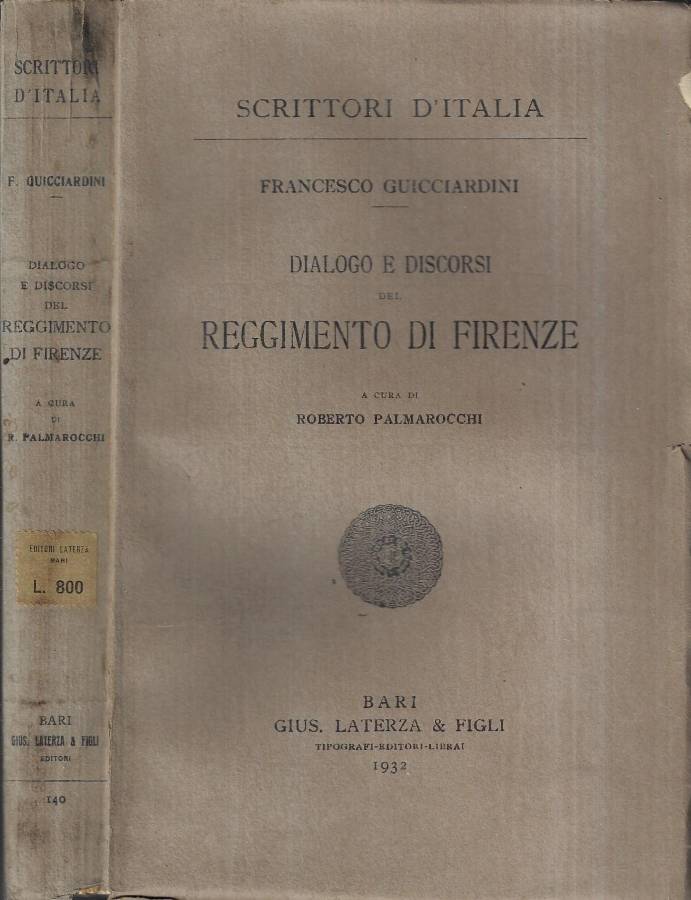 Dialogo e discorsi del Reggimento di Firenze