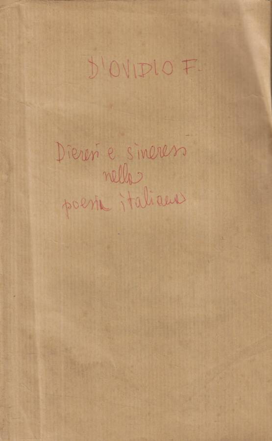 Dieresi e sineresi nella poesia italiana