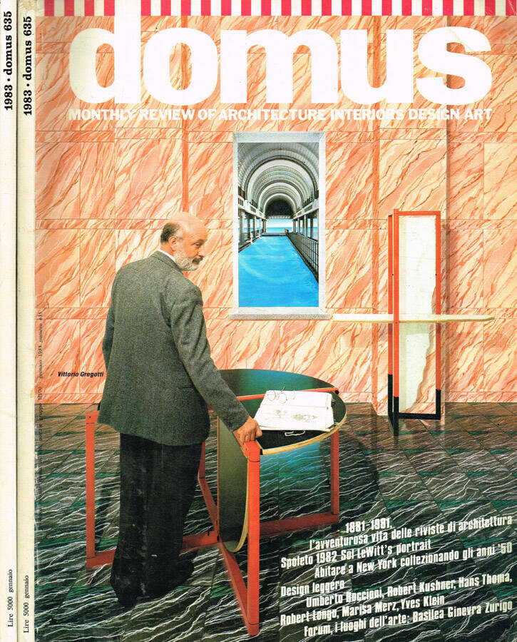 Domus. Monthly review of architecture interiors design art. n.635, gennaio …