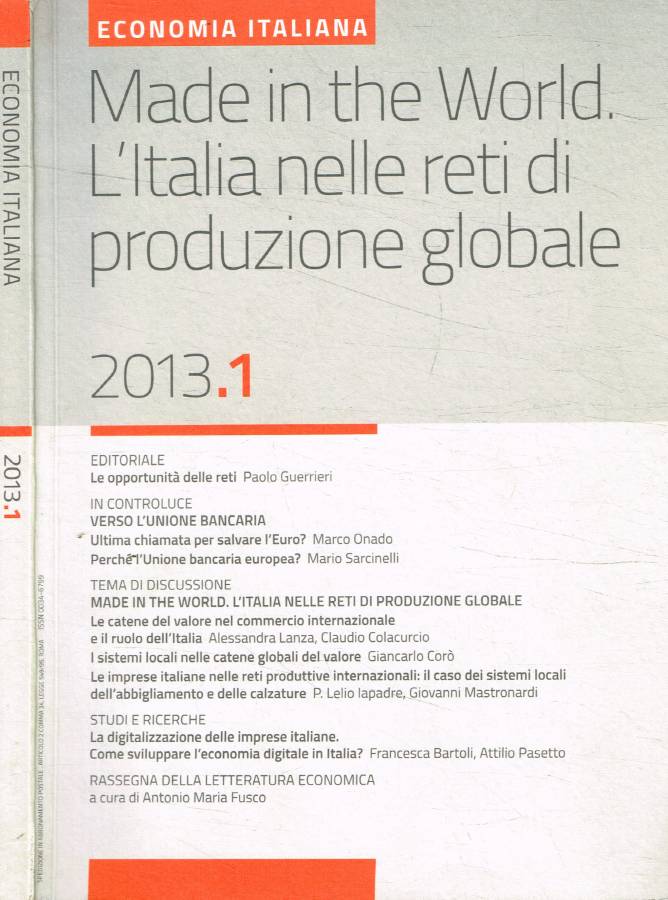 Economia italiana n.1, 2013