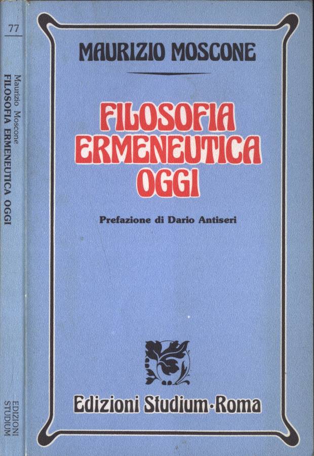 Filosofia ermeneutica oggi
