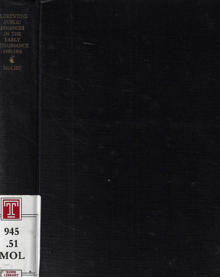 Florentine public finances in the early Renaissance, 1400-1433