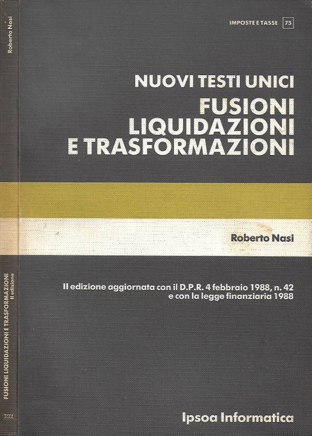 Fusioni, liquidazioni e trasformazioni