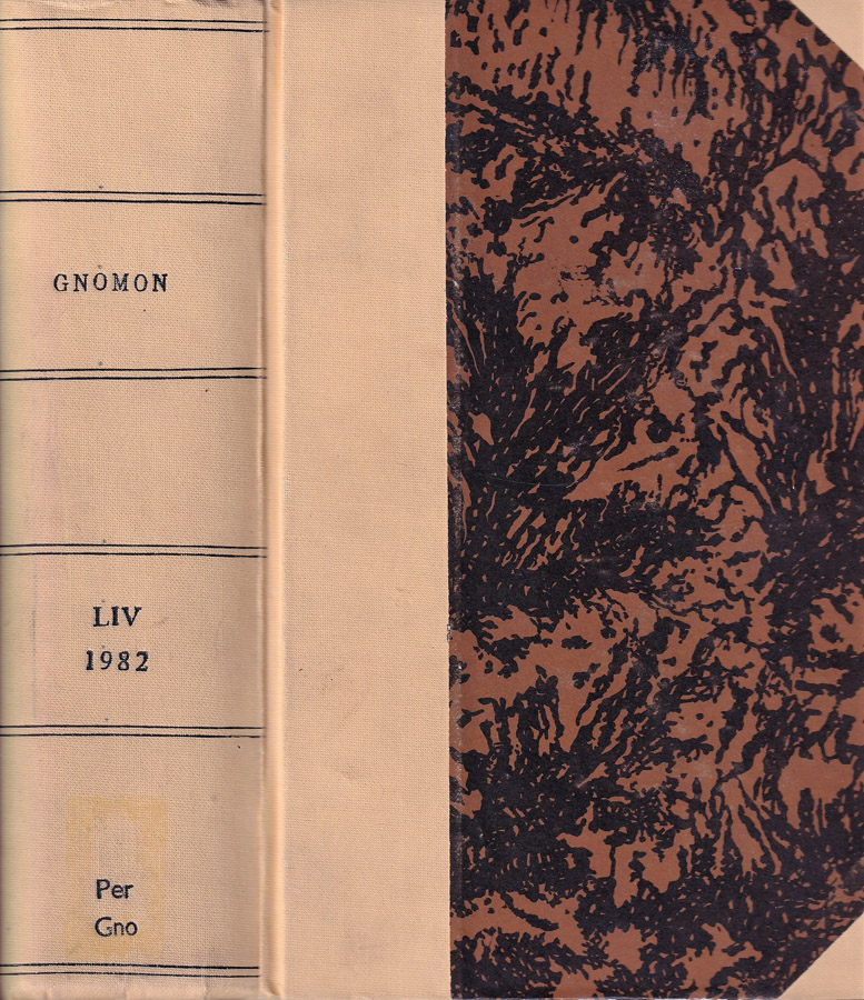 Gnomon, volume LIV, 1982