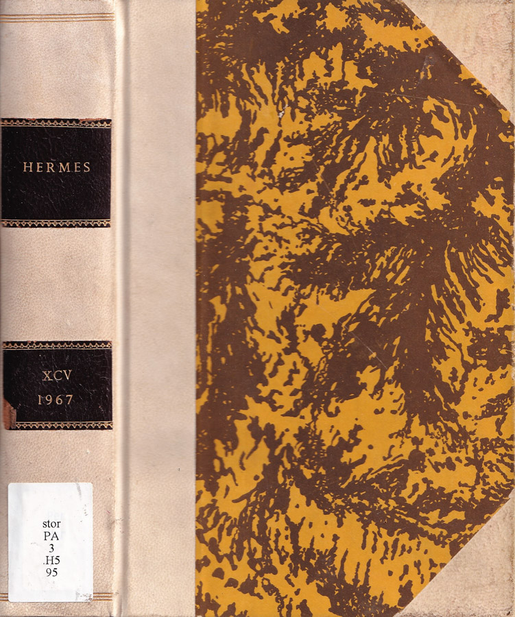 Hermes, volume XCV, anno 1967