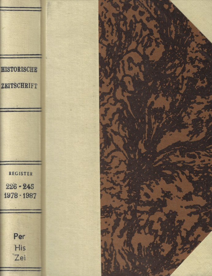Historische Zeitschrift Register zu Band 226 (1978) bis 245 (1987)