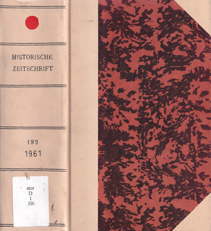 Historische zeitschrift, volume 192, anno 1961