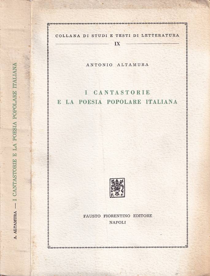 I cantastorie e la poesia popolare italiana