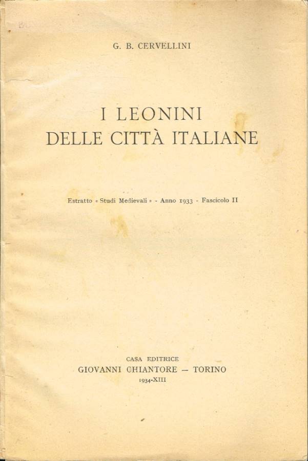 I leonini delle città italiane