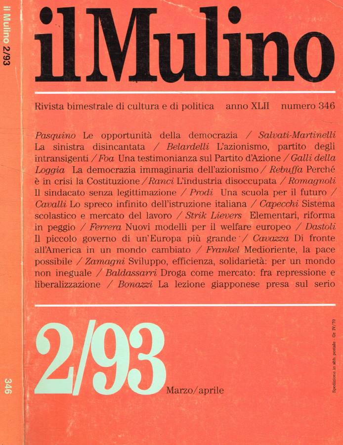 Il Mulino. Rivista bimestrale di cultura e di politica, anno …