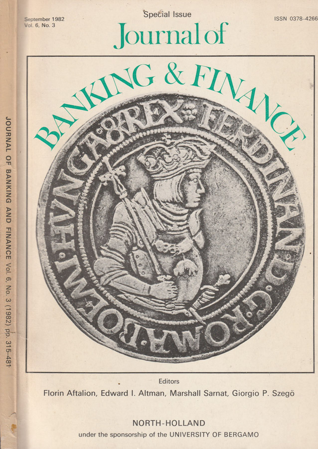 Journal of banking & finance vol 6, n 3, 1982