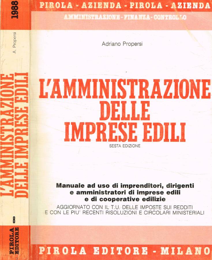 L'amministrazione delle imprese edili