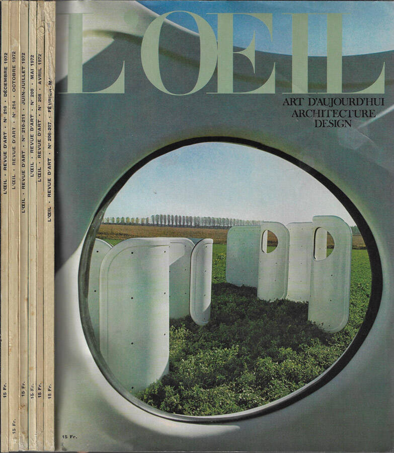 L'Oeil Anno 1972 N° 206-207, 208, 209, 210-211, 214, 216