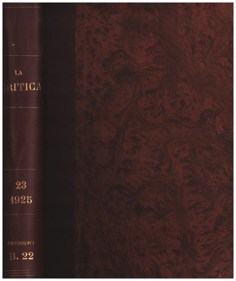 La critica anno XXIII, fasc. I -1925