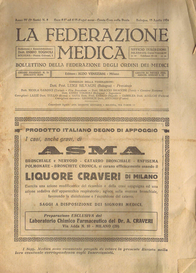 La Federazione Medica (Fasc. N. 8)